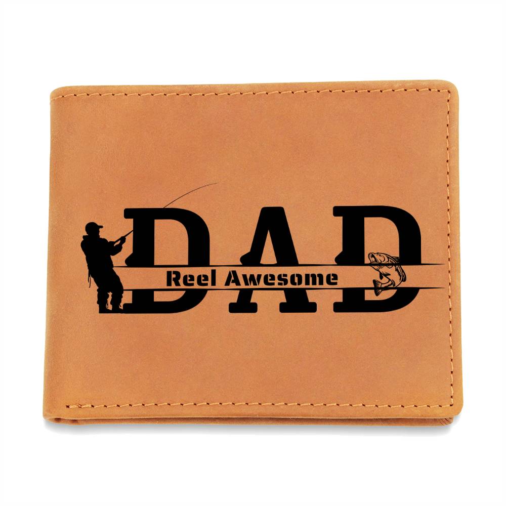 Reel Awesome Dad , Leather Wallet