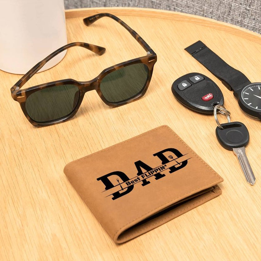 Best Flippin' Dad, Leather Wallet