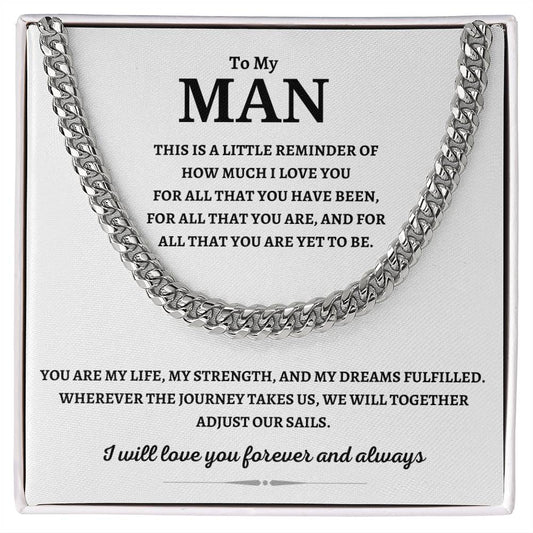 To My Man | Cuban Link Chain BW