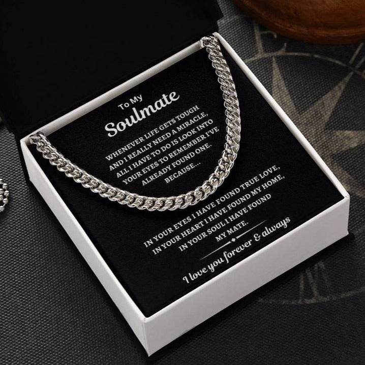 To My Soulmate, Cuban Link Chain for Men