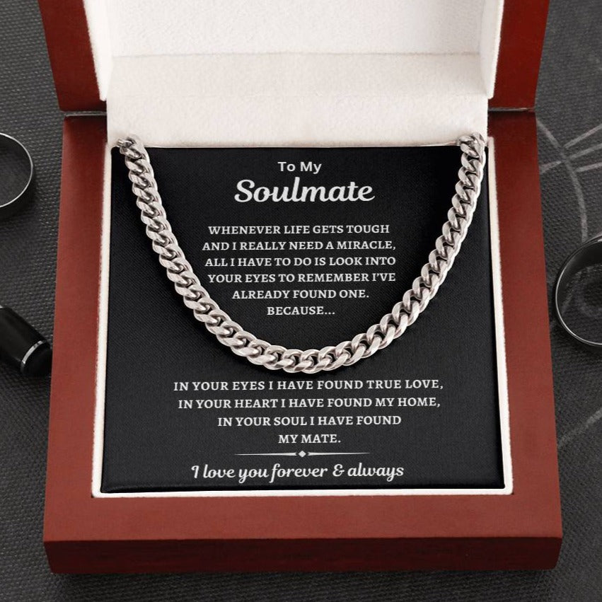 To My Soulmate, Cuban Link Chain for Men