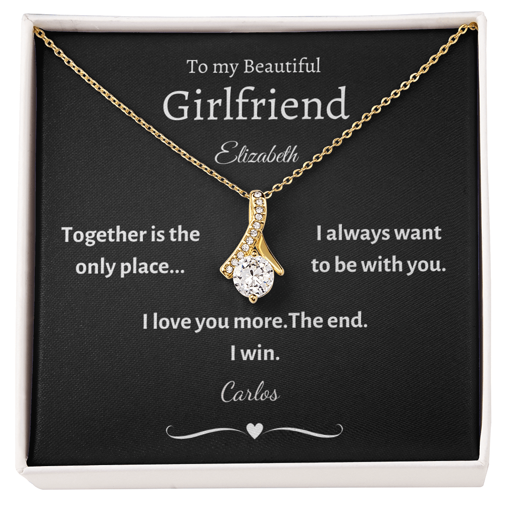 To my Girlfriend, I Iove you More, Alluring Beauty Neclace