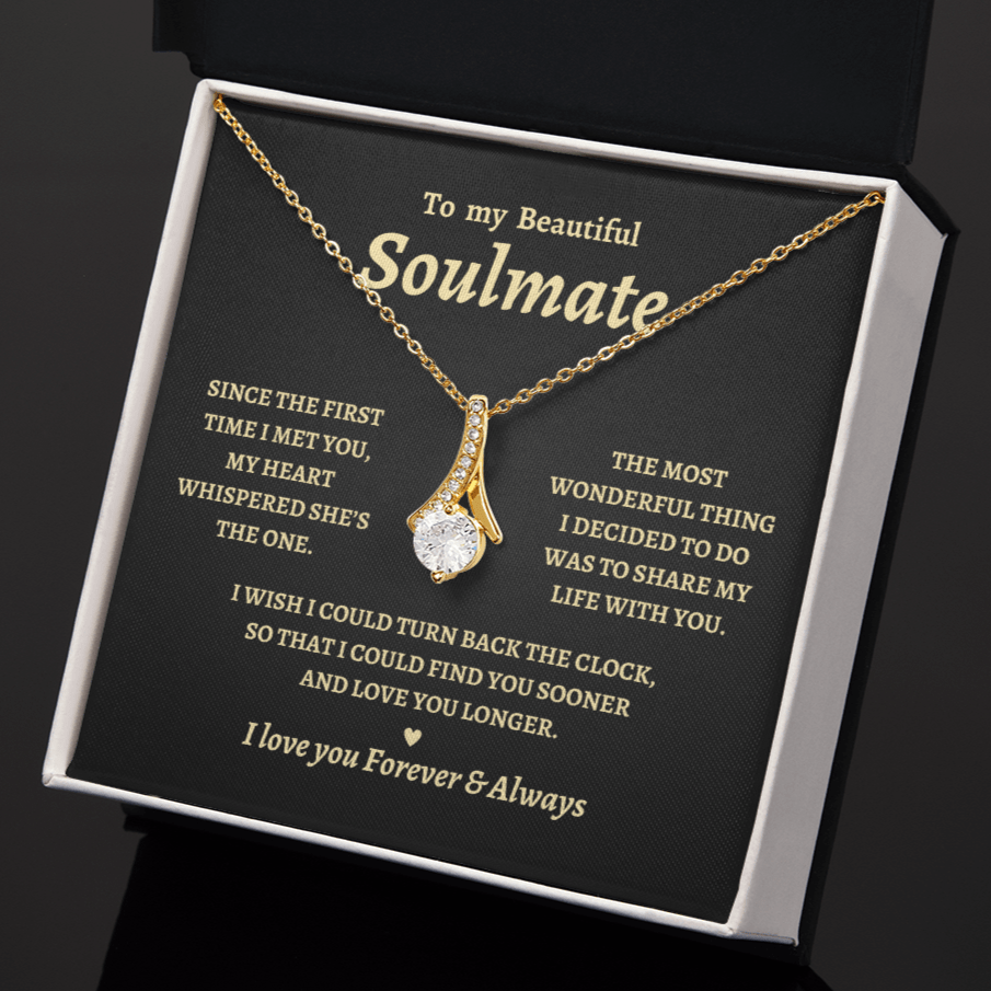 To My Soulmate, You Are The One, Alluring Beauty Necklace.