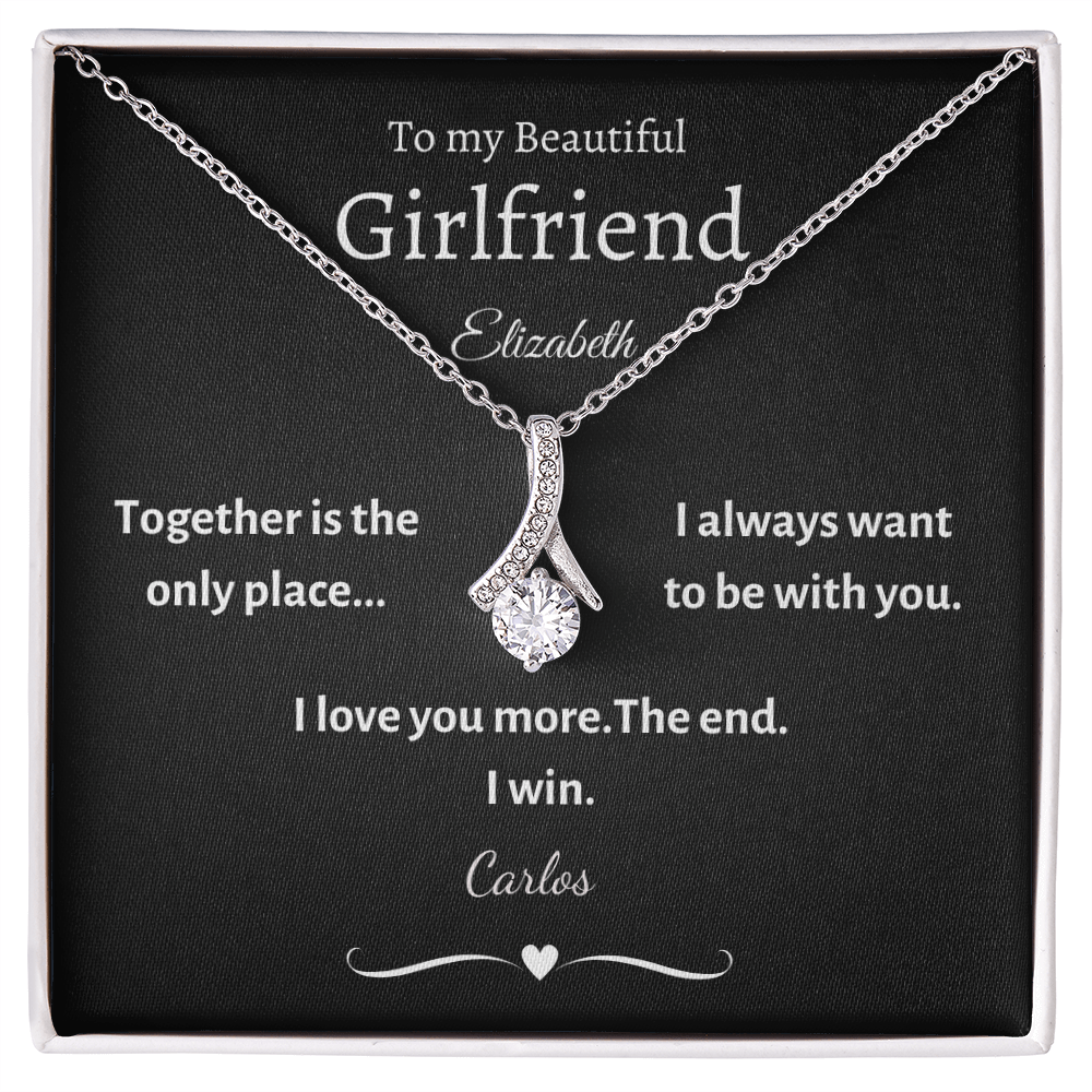 To my Girlfriend, I Iove you More, Alluring Beauty Neclace