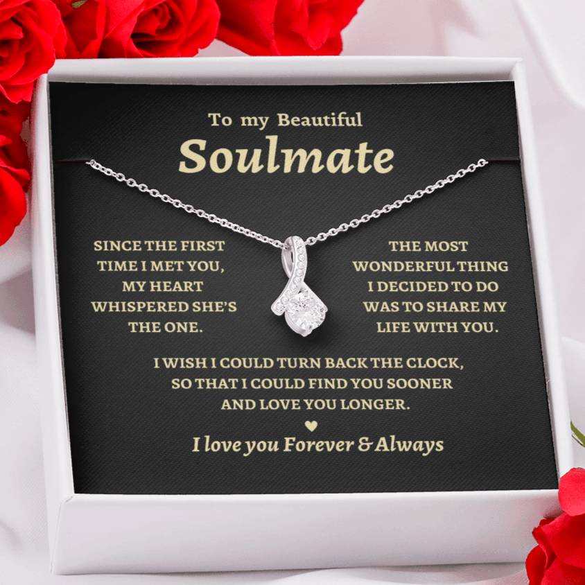 To My Soulmate, You Are The One, Alluring Beauty Necklace.