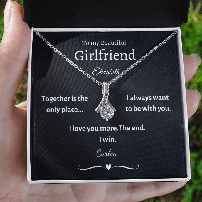 To my Girlfriend, I Iove you More, Alluring Beauty Neclace