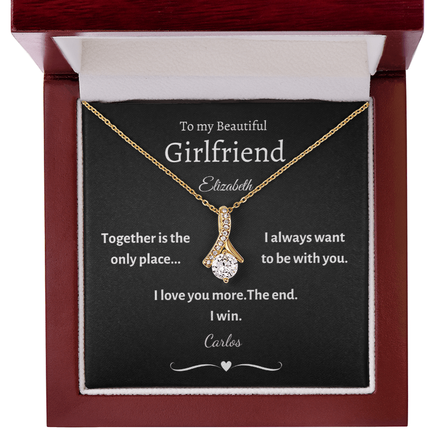 To my Girlfriend, I Iove you More, Alluring Beauty Neclace