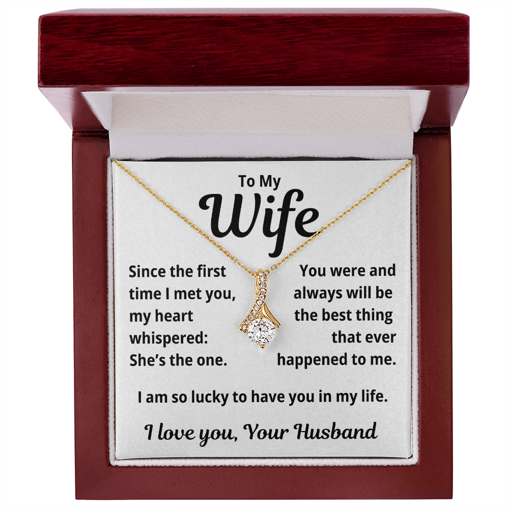 To my Wife, Lucky to Have you in my Life, Necklace