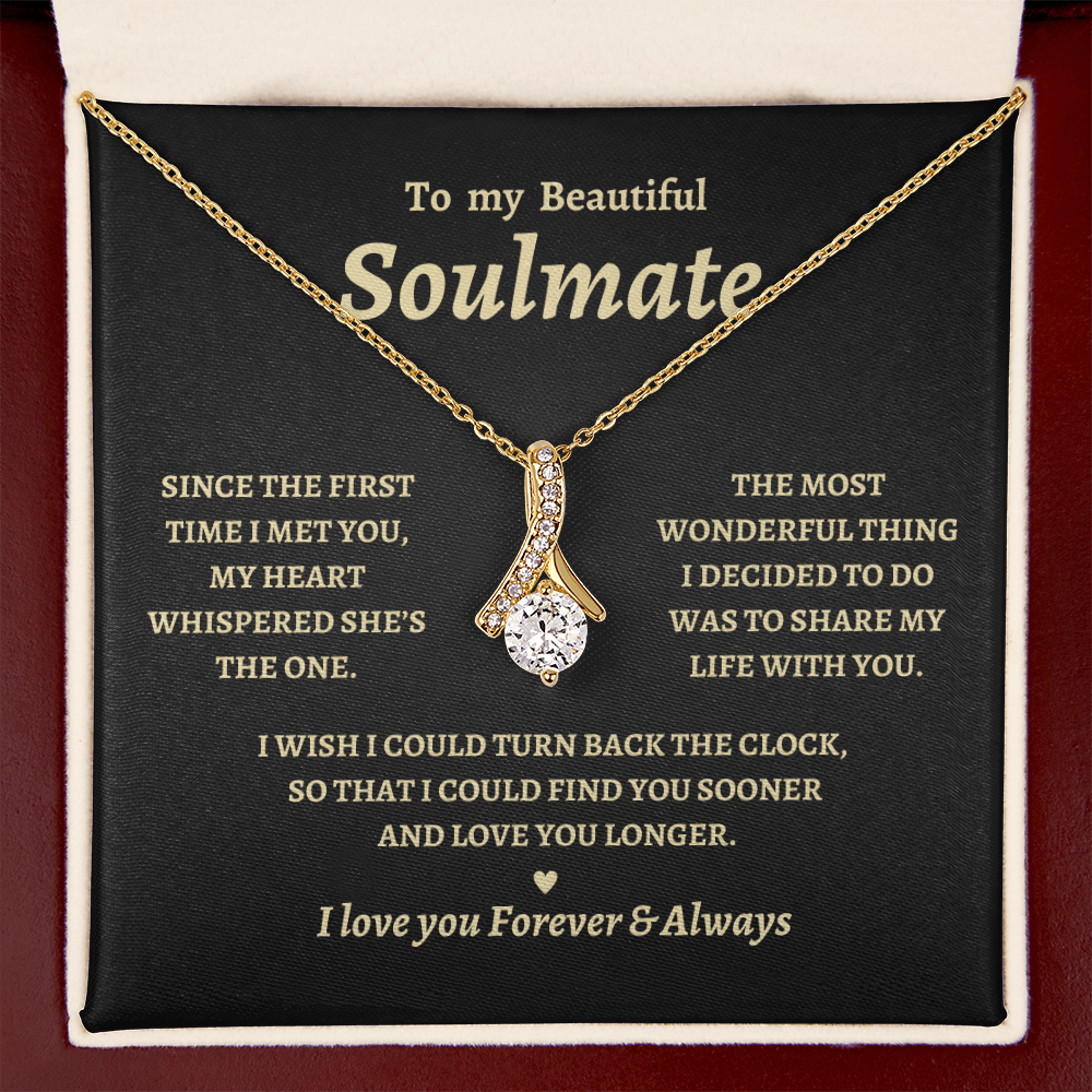 To My Soulmate, You Are The One, Alluring Beauty Necklace.