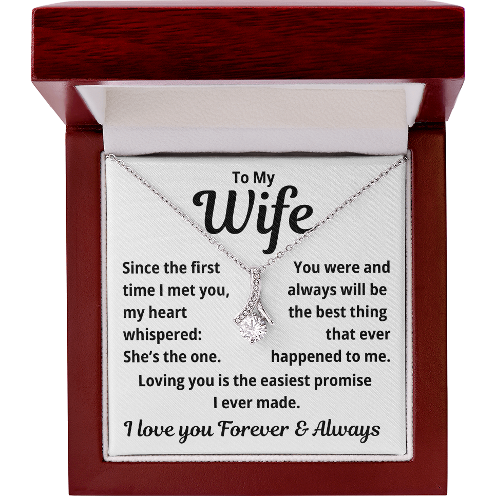 To My wife, Loving you is the Easiest Promise, Necklace