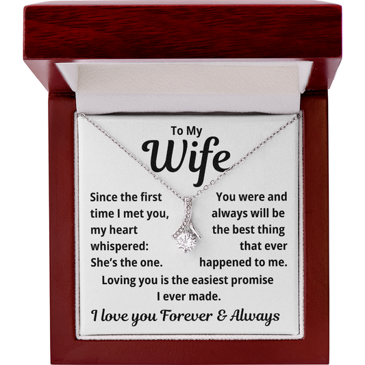 To My wife, Loving you is the Easiest Promise, Necklace