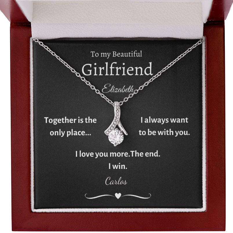 To my Girlfriend, I Iove you More, Alluring Beauty Neclace