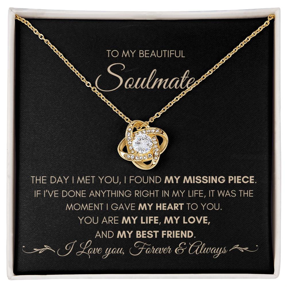 To my Beautiful Soulmate | Love Knot Necklace