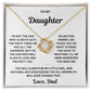 To My Daughter, The Right Dad, Love Knot Necklace