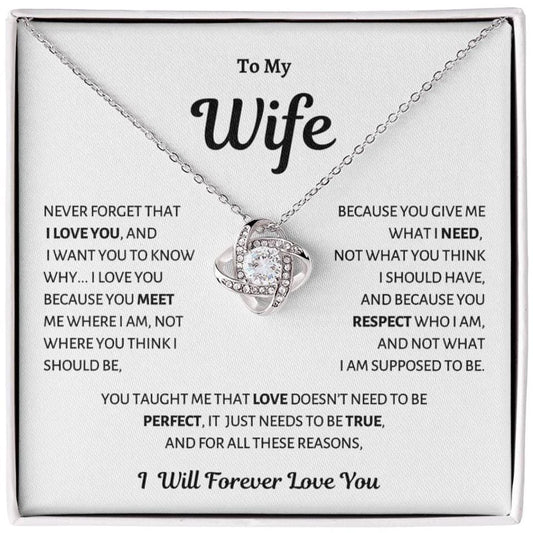 To My Wife, Reasons to Love You, Love Knot Necklace