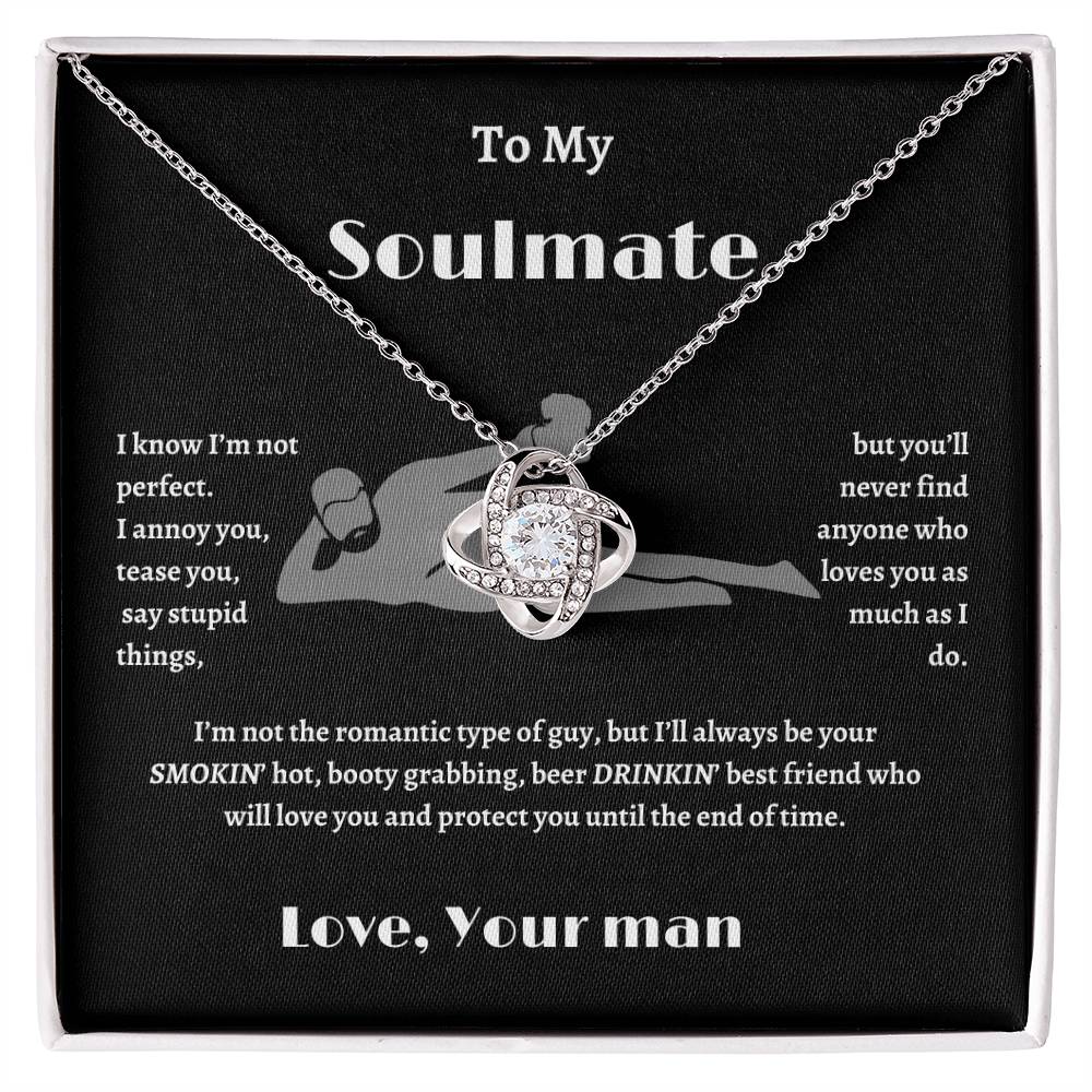 To my Soulmate, Love Knot Necklace | Gift for Wife, Girlfriend | Valentine's Day Gift