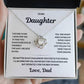 To My Daughter, Believe in Yourself, Love Knot Necklace