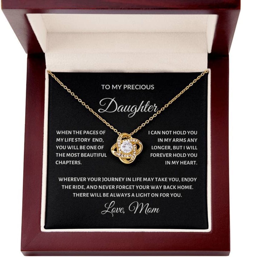 To my Precious Daughter , Love Knot Necklace | Going away Gift.