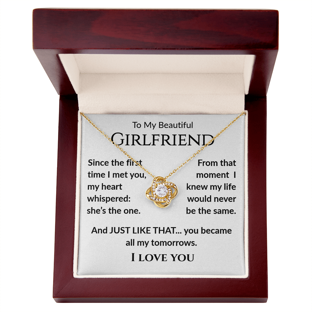 To My Girlfriend, My Tomorrows- Cubic Zirconia Necklace