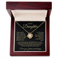 To My Daughter, First Smile, Love Knot Necklace GB1