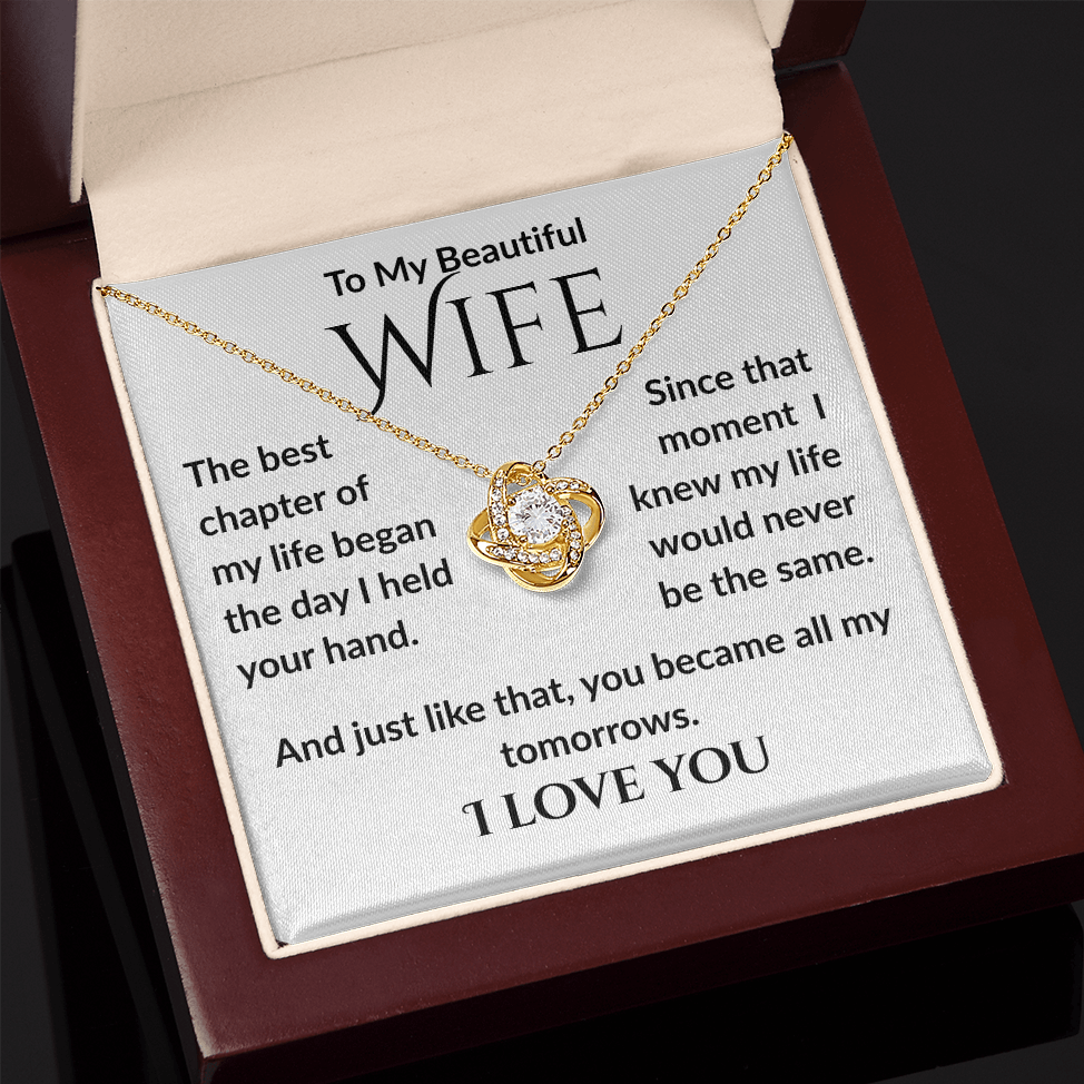 The Best Chapter, Cubic Zirconia Love Knot Necklace