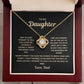To my Daughter, In case I forget to tell you, Love Knot Necklace
