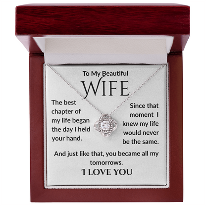 The Best Chapter, Cubic Zirconia Love Knot Necklace