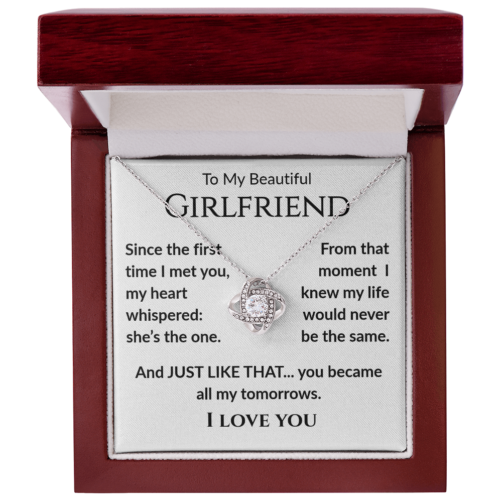 To My Girlfriend, My Tomorrows- Cubic Zirconia Necklace