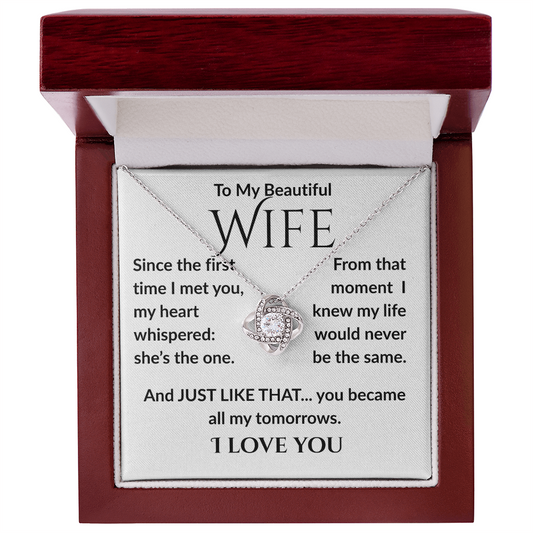 My wife, My Tomorrow- Cubic Zirconia necklace