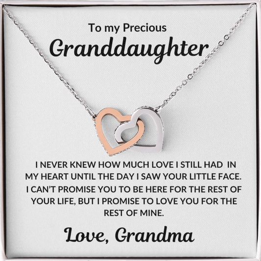 To my Granddaughter, I Loved your Little Face, Necklace