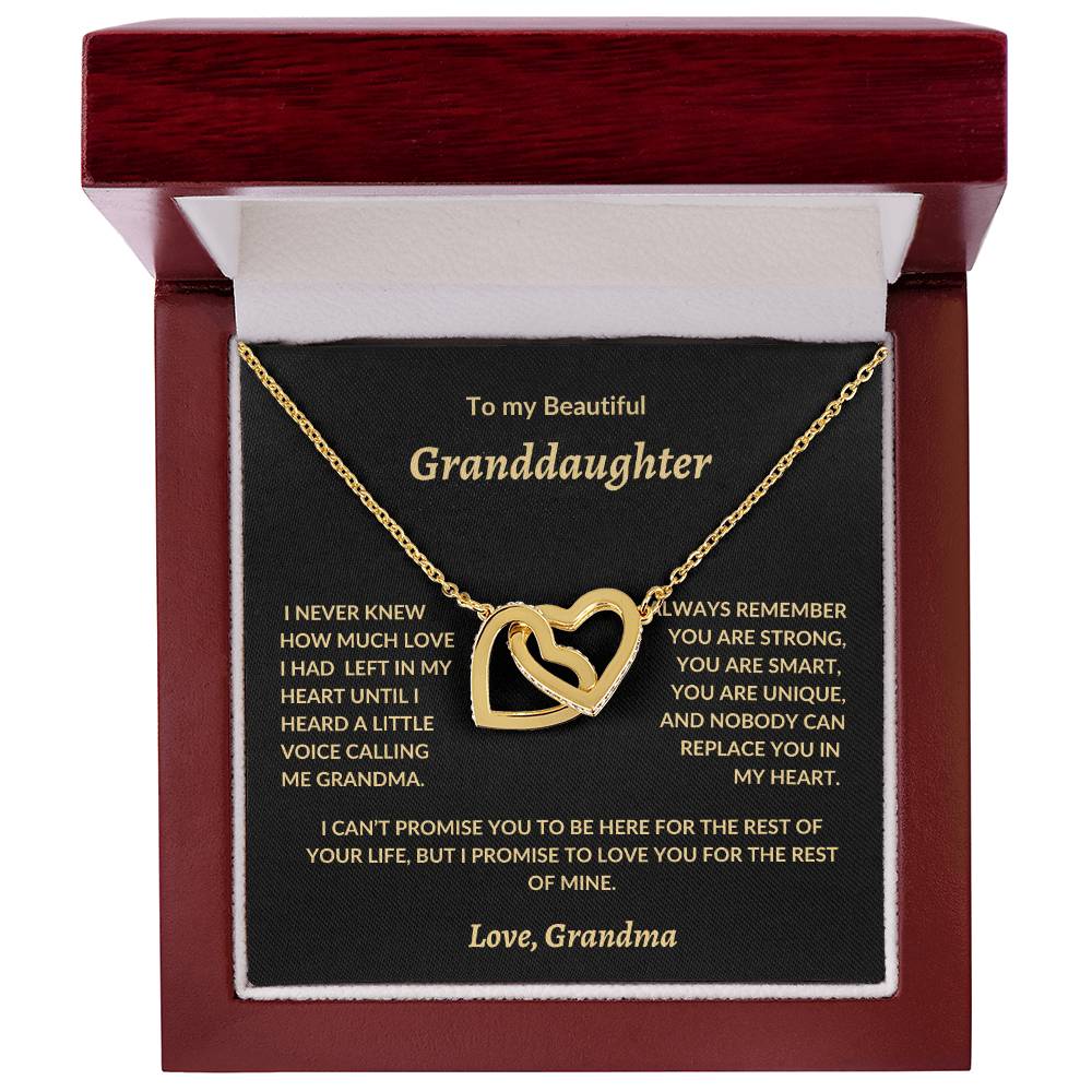 To my beautiful Granddaughter| Interlocking Hearts Necklace