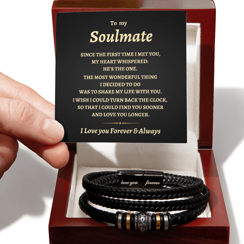 To My Soulmate, He's the One, Men's Bracelet