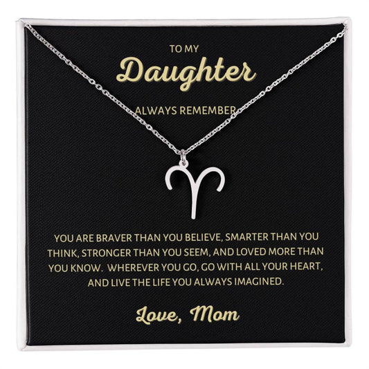 Zodiac Sign Necklace for Daughter