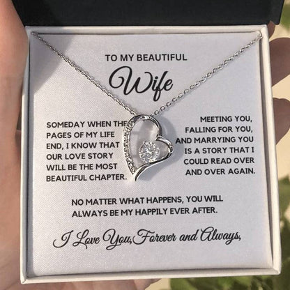 To my Beautiful Wife, Forever Love Necklace