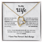 To my Wife, My Tomorrow, Forever Love Necklace