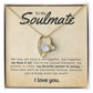Forever Love Necklace to My Soulmate, Gift for Her, Birthday, Anniversary, Mother's Day Giftt.