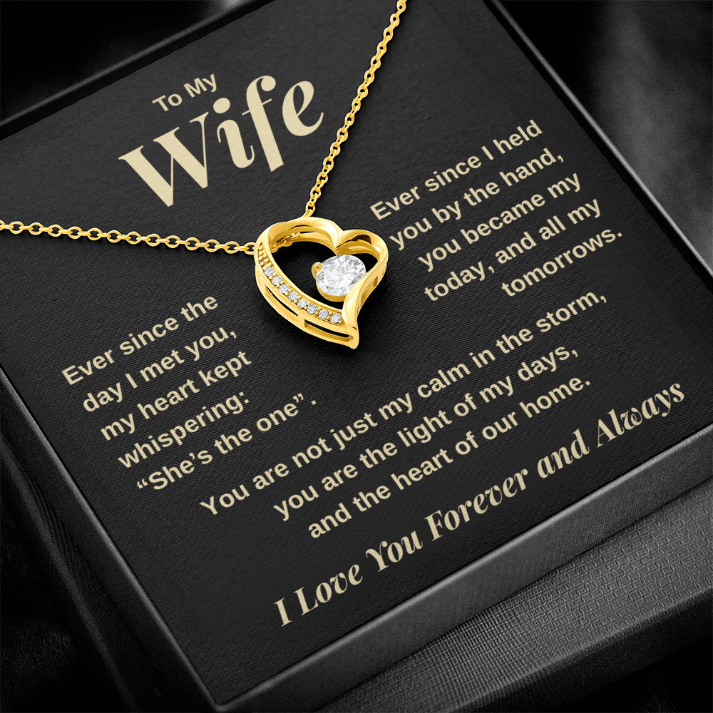 To my Wife, Whisper of my Heart, Forever Love Necklace