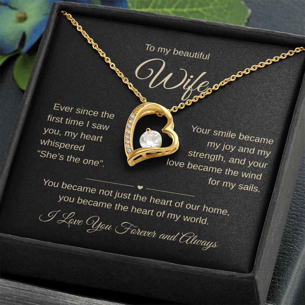 To my Wife, The Heart of my Home, Forever Love Necklace