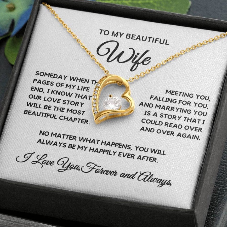 To my Beautiful Wife, Forever Love Necklace