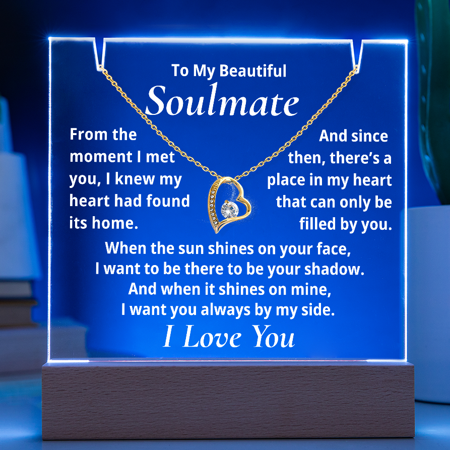 You Fill my Heart- Acrylic Plaque with Necklace for your
