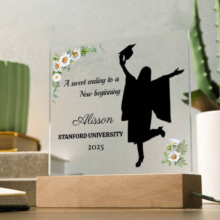 Graduation Plaque, Nightlight, Gift for Her