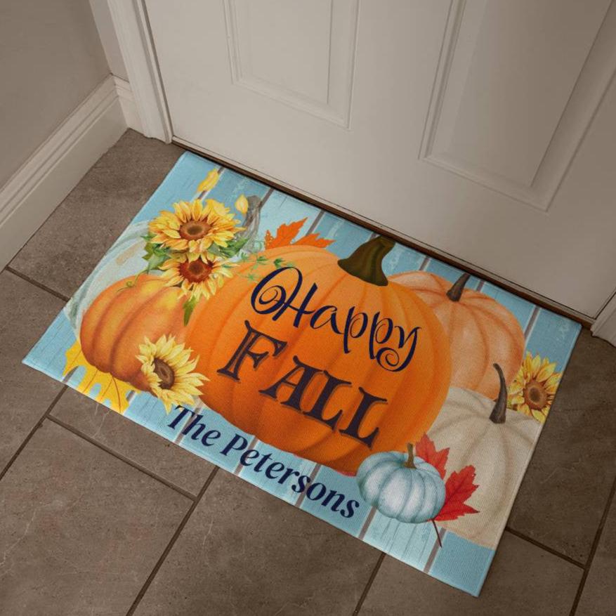 Personalized Welcome Mat, Fall Decor