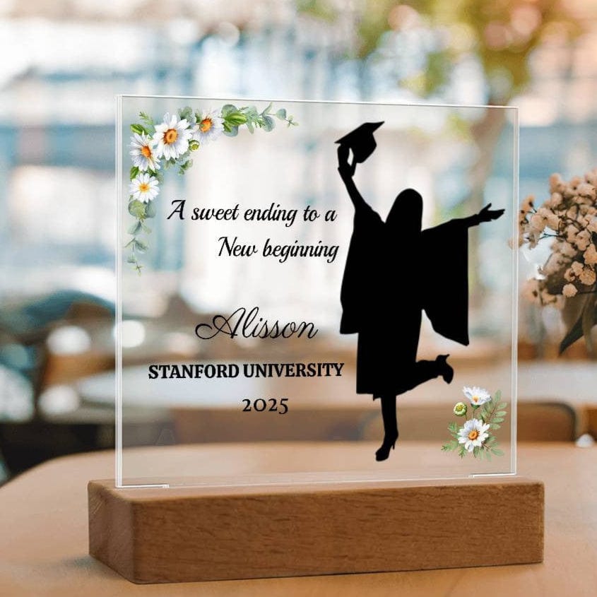 Graduation Plaque, Nightlight, Gift for Her