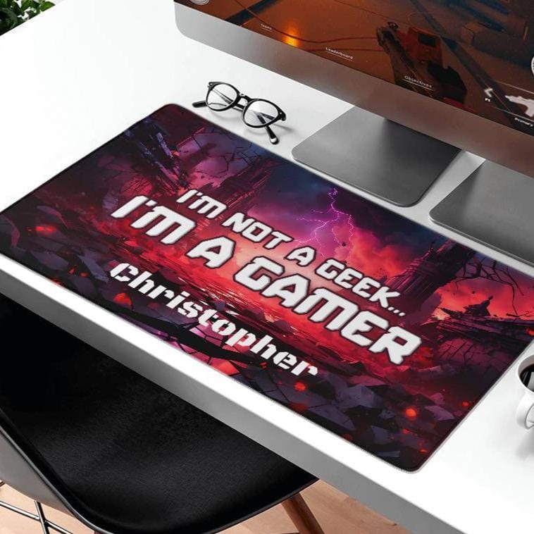 Personalized Gaming Mat. Gift for Him, Gift for Her.