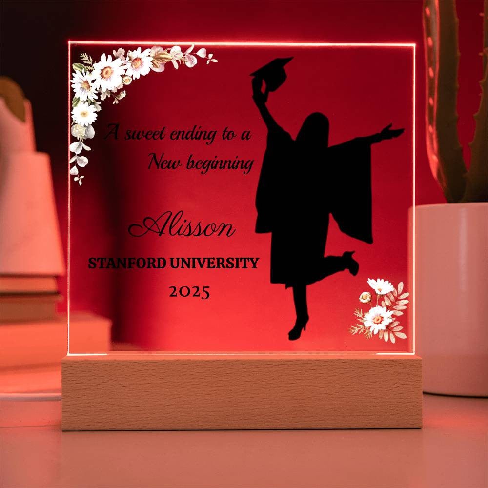 Graduation Plaque, Nightlight, Gift for Her