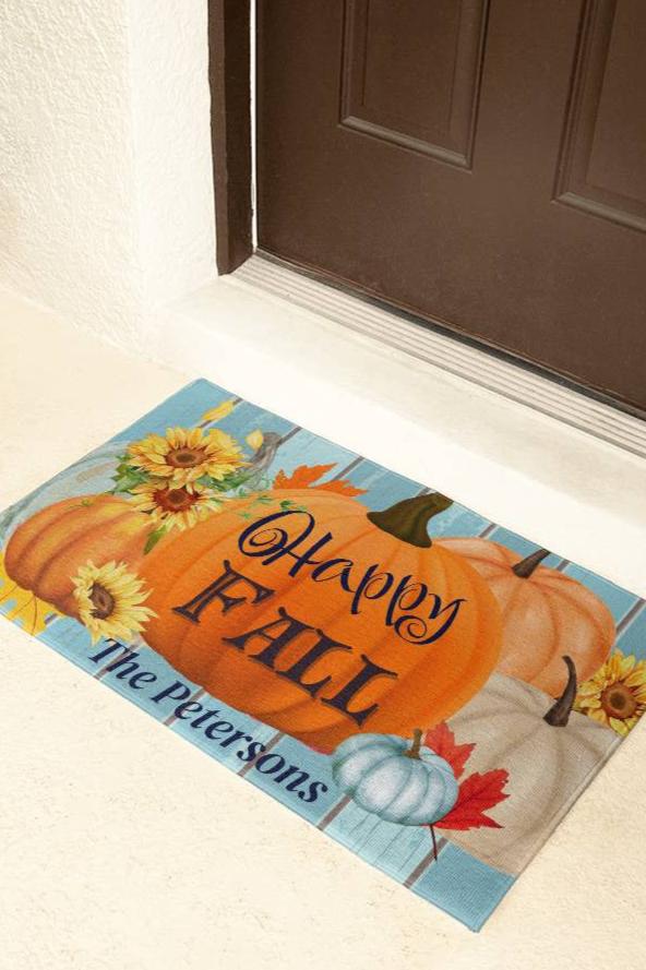 Personalized Welcome Mat, Fall Decor