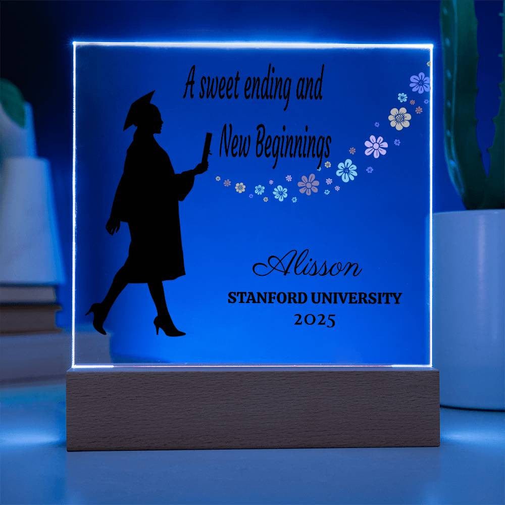 A sweet Ending, Graduation Plaque, Gift for Her