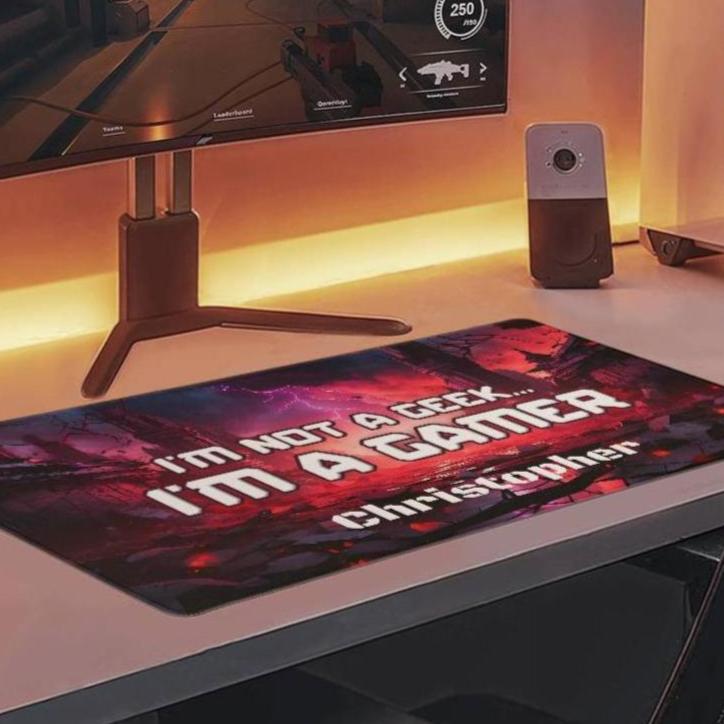 Personalized Gaming Mat. Gift for Him, Gift for Her.