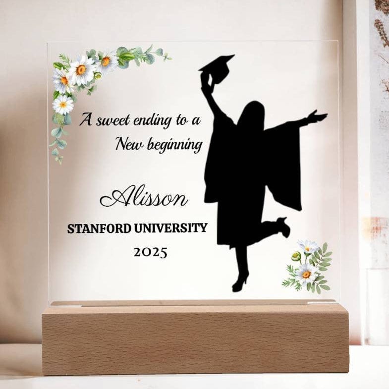 Graduation Plaque, Nightlight, Gift for Her