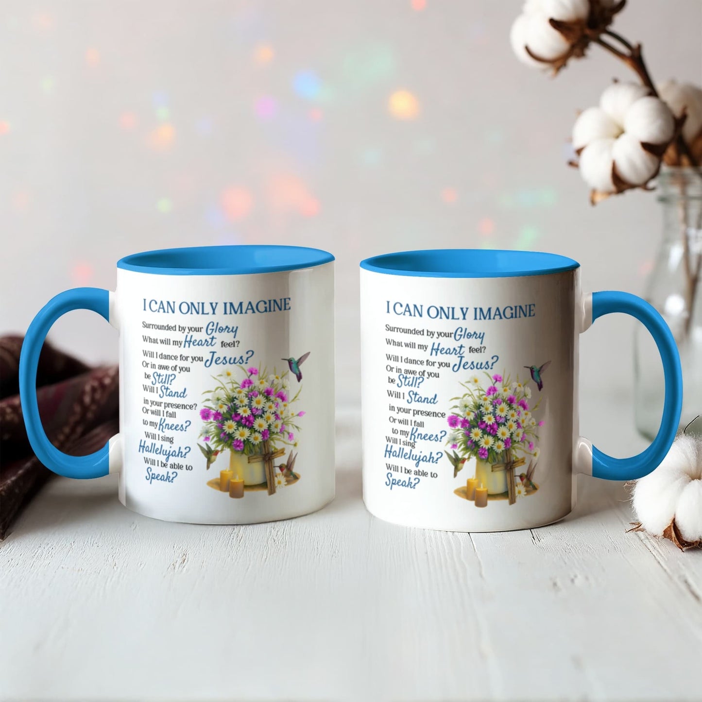 Christian Coffee Mug – Inspirational Scripture-Inspired Gift for Believers – Faith-Based Encouragement Cup -"I Can Only Imagine"
